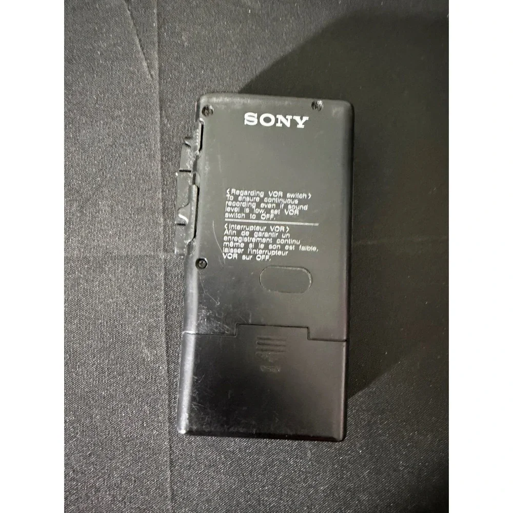Sony Microcassette-Corder M-527V Small Black EUC VOR Voice Operated Recording